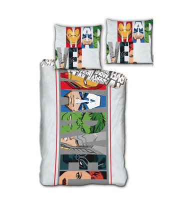 Funda nórdica microfibra Avengers fondo blanco- Cama 90